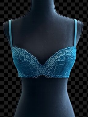 Victoria's Secret Dream Angel Teal Lace Push-Up Bra 32C